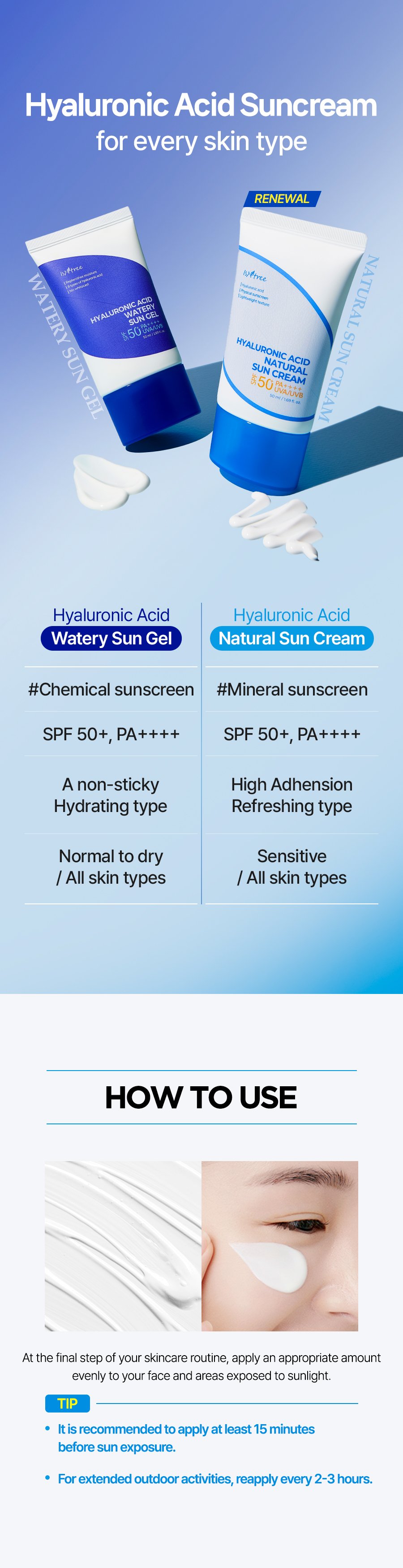Isntree Hyaluronic Acid Natural Sun Cream 1.69 fl. oz.(50ml) detail 5