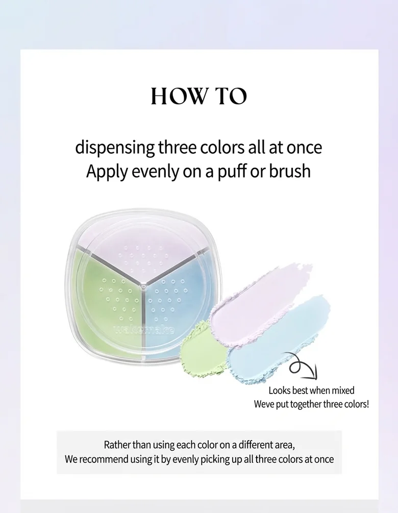 [3colors] WAKE MAKE Stay Fixer Multi Color Powder detail 4