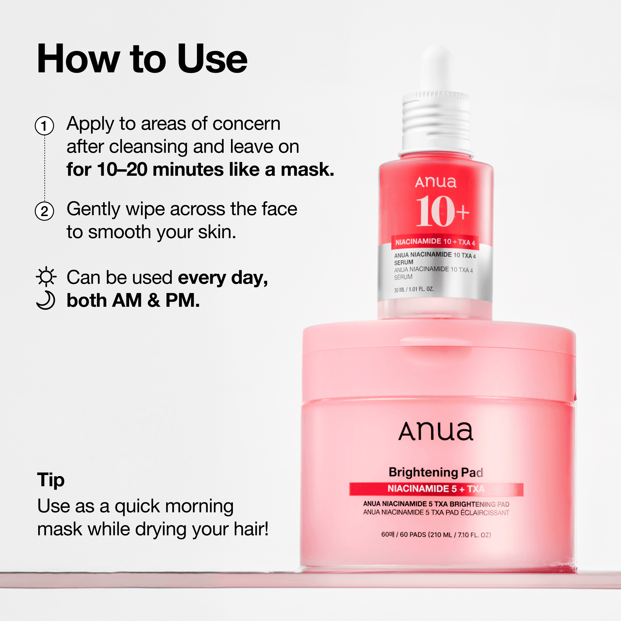 Anua Niacinamide 5 Txa Brightening Pad 60ct 7.10 fl. oz.(210ml) detail 5