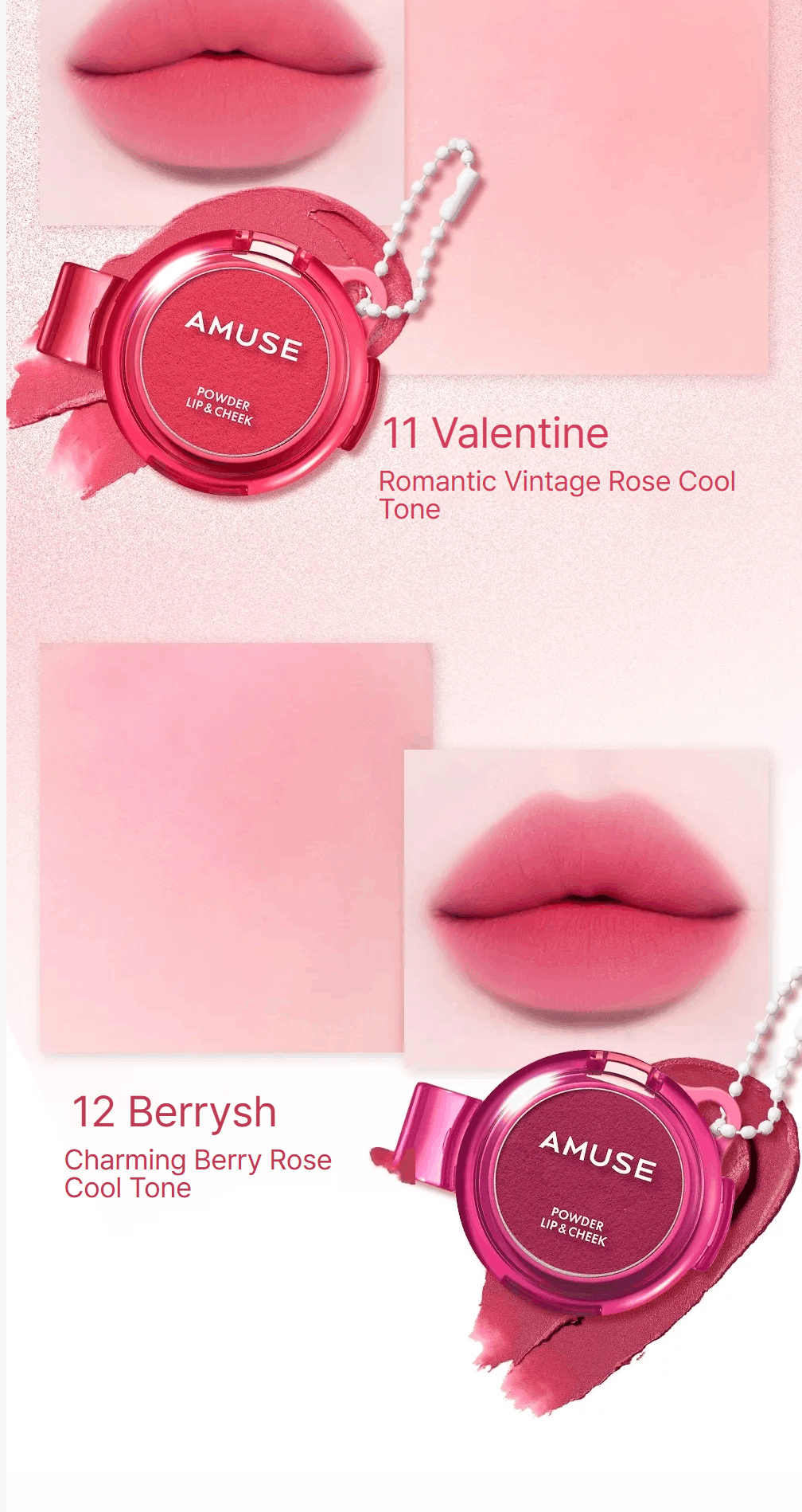 [7colors] AMUSE Powder Lip & Cheek 0.14 oz.(4g) detail 3