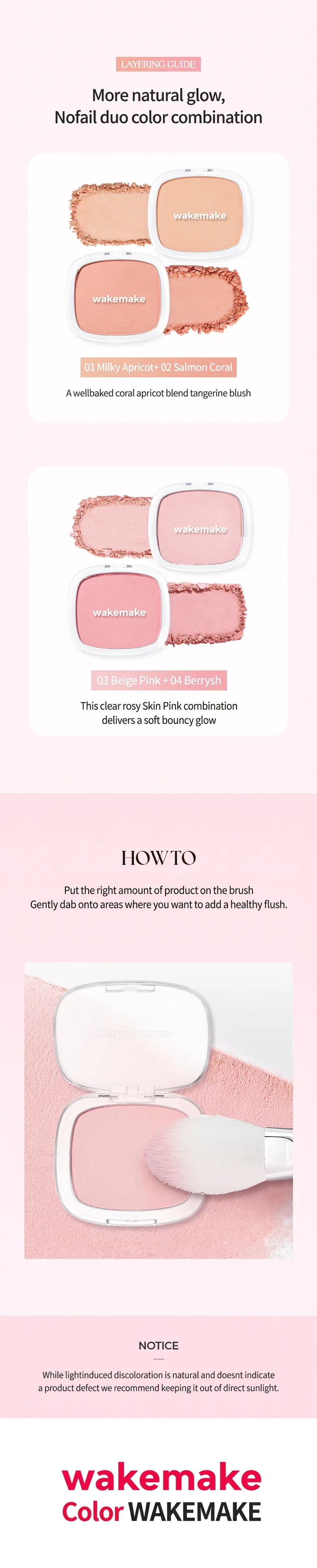 [6colors] WAKE MAKE Sheer Breeze Blusher 0.17 oz.(5g) detail 5