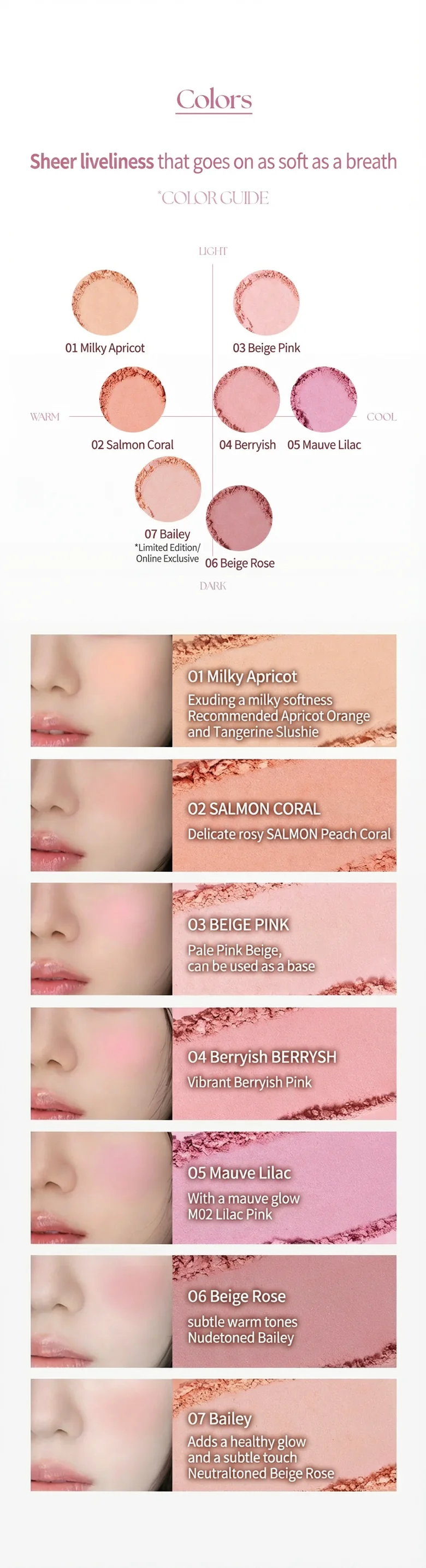 [6colors] WAKE MAKE Sheer Breeze Blusher 0.17 oz.(5g) detail 4