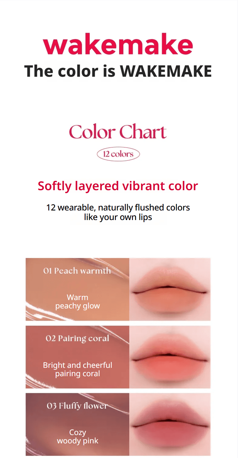 [14colors] WAKE MAKE Water Blurring Layer Tint 0.16 oz.(4.6g) detail 1