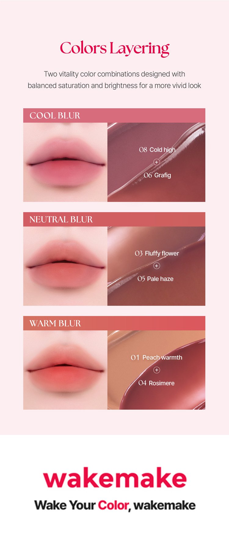 [14colors] WAKE MAKE Water Blurring Layer Tint 0.16 oz.(4.6g) detail 9
