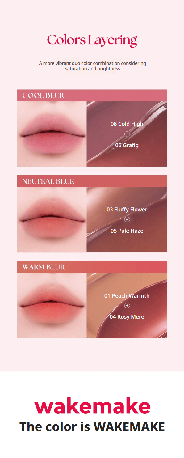 [14colors] WAKE MAKE Water Blurring Layer Tint 0.16 oz.(4.6g) detail 7