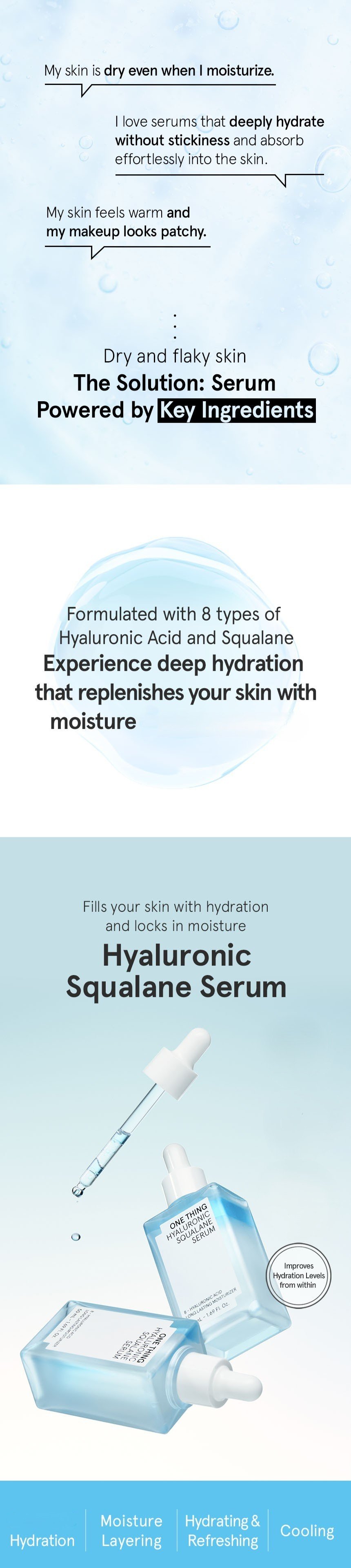 ONE THING Hyaluronic Squalane Serum 1.69 fl. oz.(50ml) detail 1