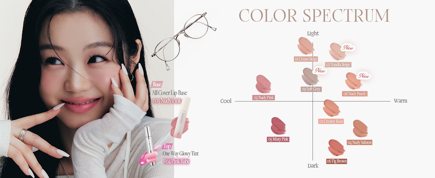 [6colors] Heart Percent Dote On Mood All Cover Lip Base 0.144 oz.(4.1g) detail 4