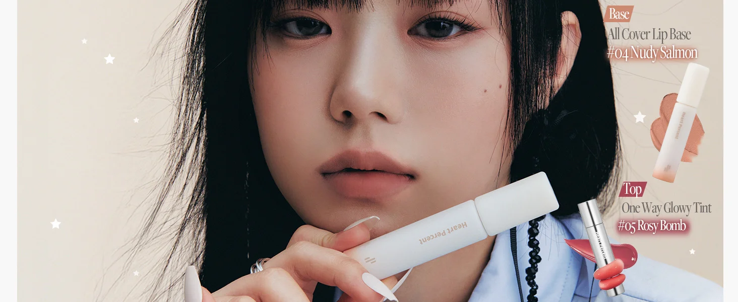 [6colors] Heart Percent Dote On Mood All Cover Lip Base 0.144 oz.(4.1g) detail 2