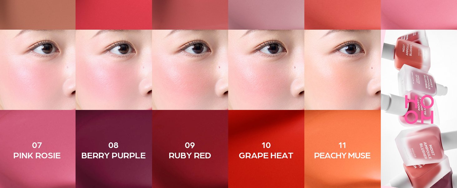 [11colors] House of Hur Moist Ampoule Blusher 0.67 fl. oz.(20ml) detail 5