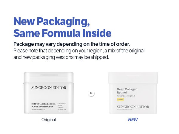 SUNGBOON EDITOR Deep Collagen Retinol Power Boosting Pad 5.07 fl. oz.(150ml) x 100ea detail 1