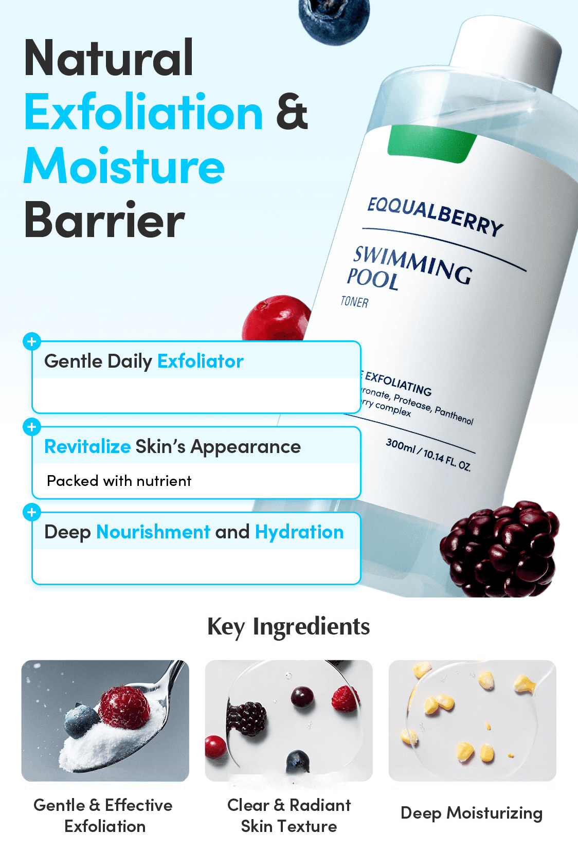 EQQUALBERRY Swimming Pool Toner 10.14 fl. oz.(300ml) detail 1