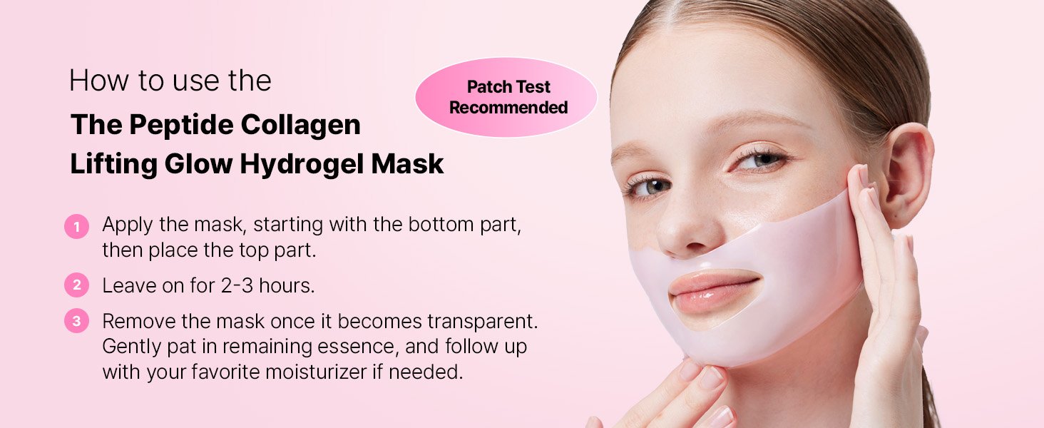 COSRX The Peptide Collagen Lifting Glow Hydrogel Mask 1.19 oz.(34g) x 3ea detail 4