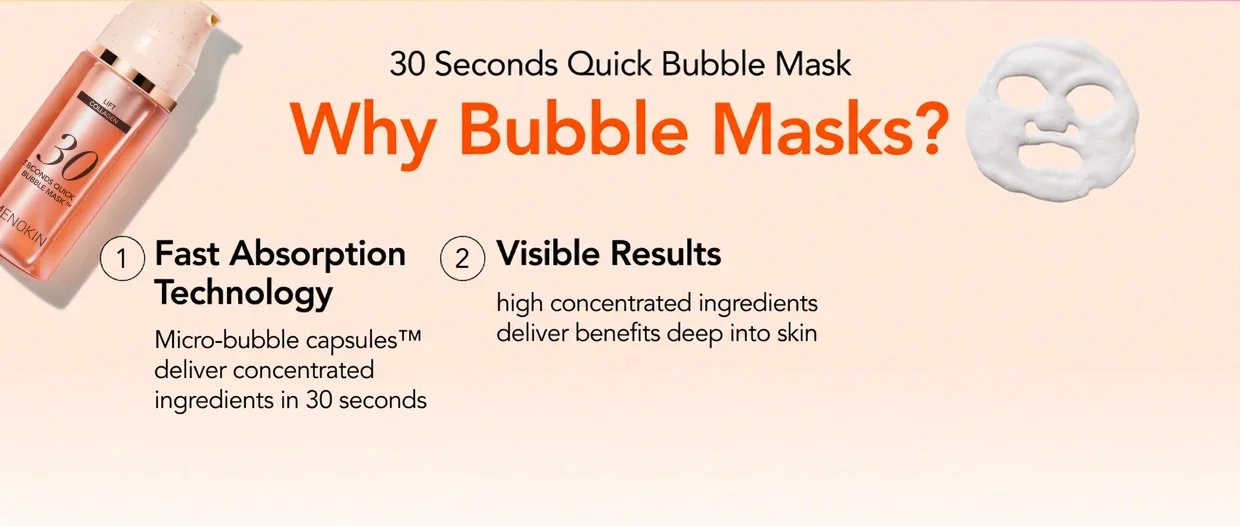 Menokin 30s Quick Bubble Mask Lift 3.21 fl. oz.(95ml) | OLIVE YOUNG US