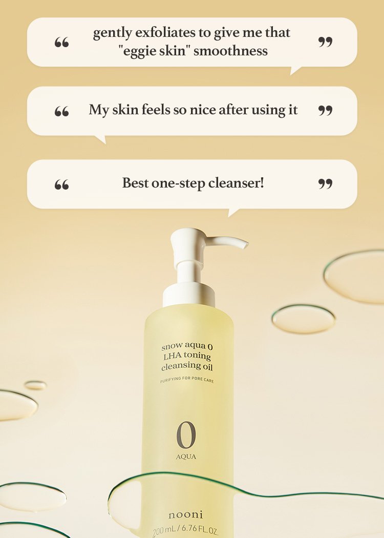 NOONI Snow Aqua 0 LHA Toning Cleansing Oil 6.76 fl. oz.(200ml) detail 3