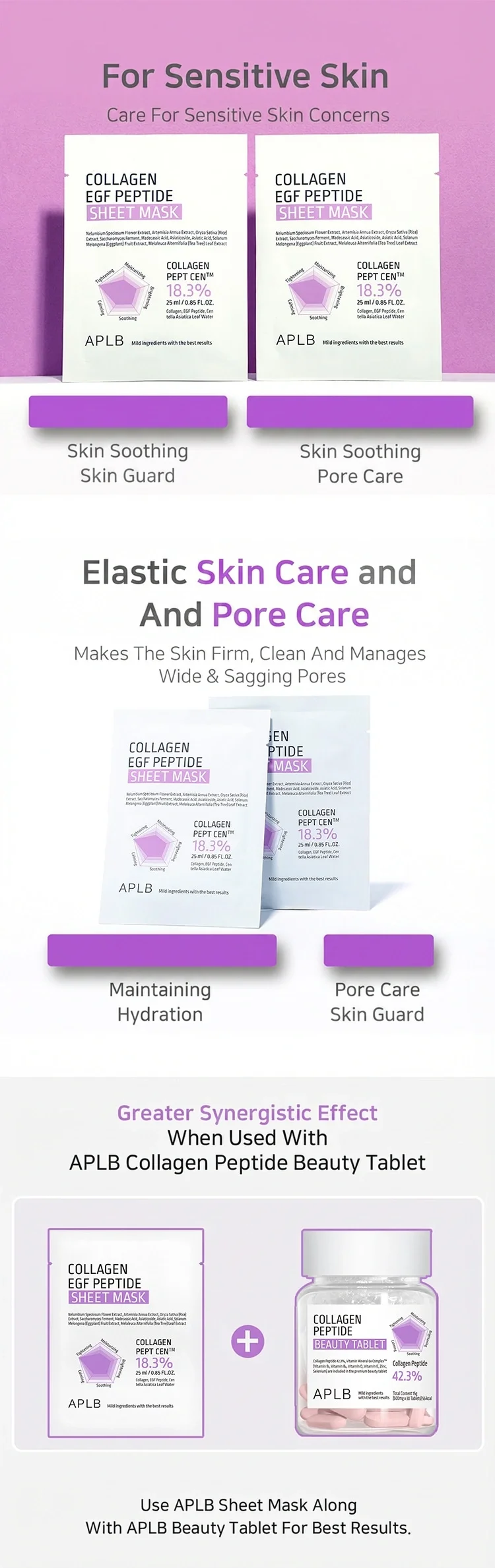 APLB Collagen Egf Peptide Sheet Mask 0.85 fl. oz.(25ml) detail 5