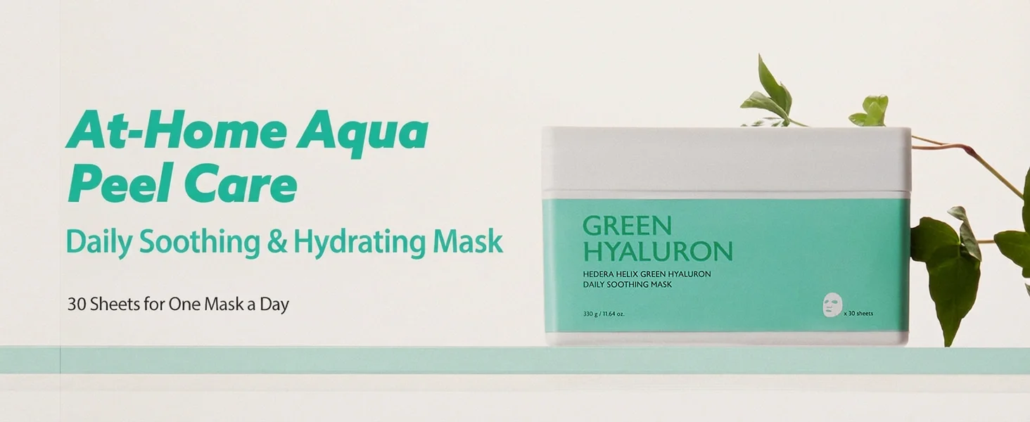 milktouch Hedera Helix Green Hyaluron Daily Soothing Mask 11.61 oz.(330g) 30sheets detail 1