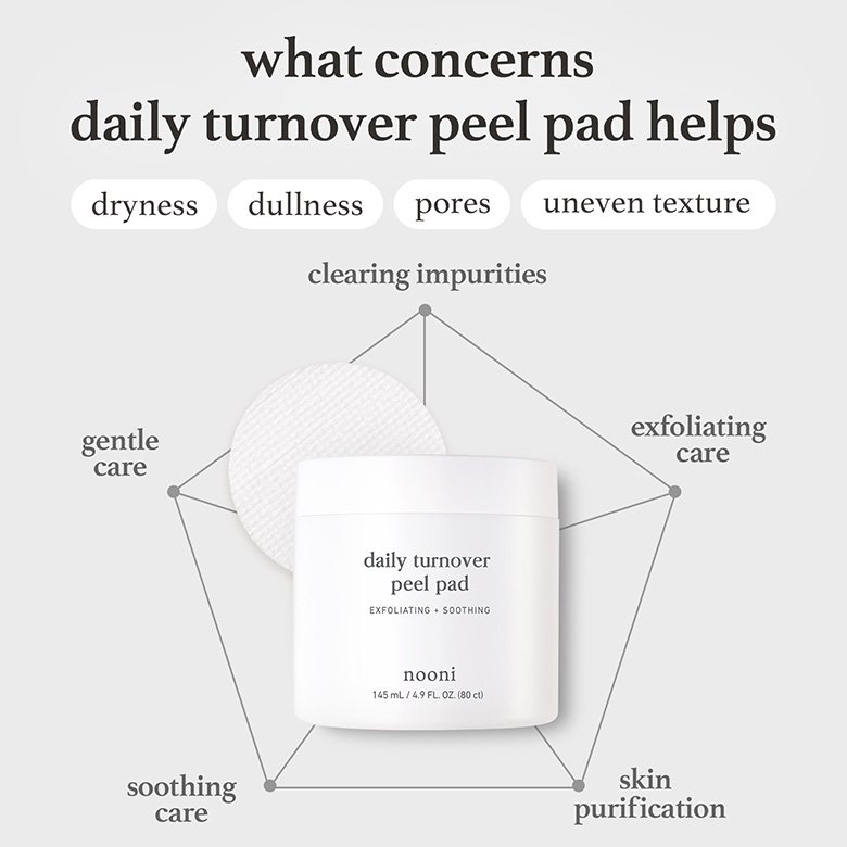 NOONI Daily Turnover Peel Pad 4.9 fl. oz.(145ml) detail 4