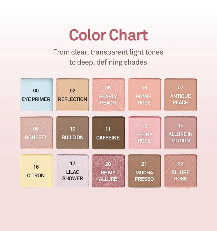 [15colors] hince Single Eyeshadow 0.05 oz.(1.7g) detail 3