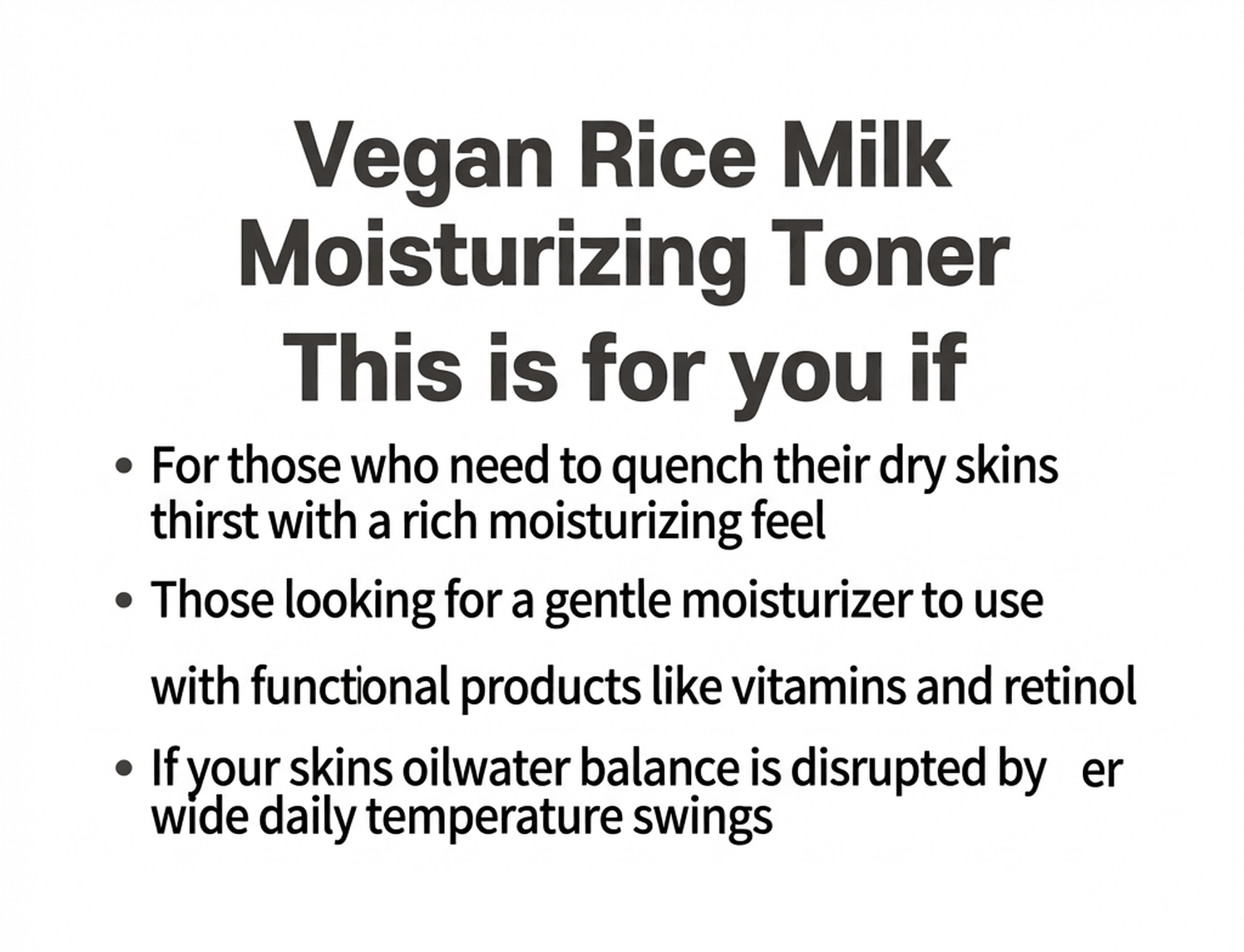 GOODAL Vegan Rice Milk Moisturizing Toner 8.45 fl. oz.(250ml) detail 4