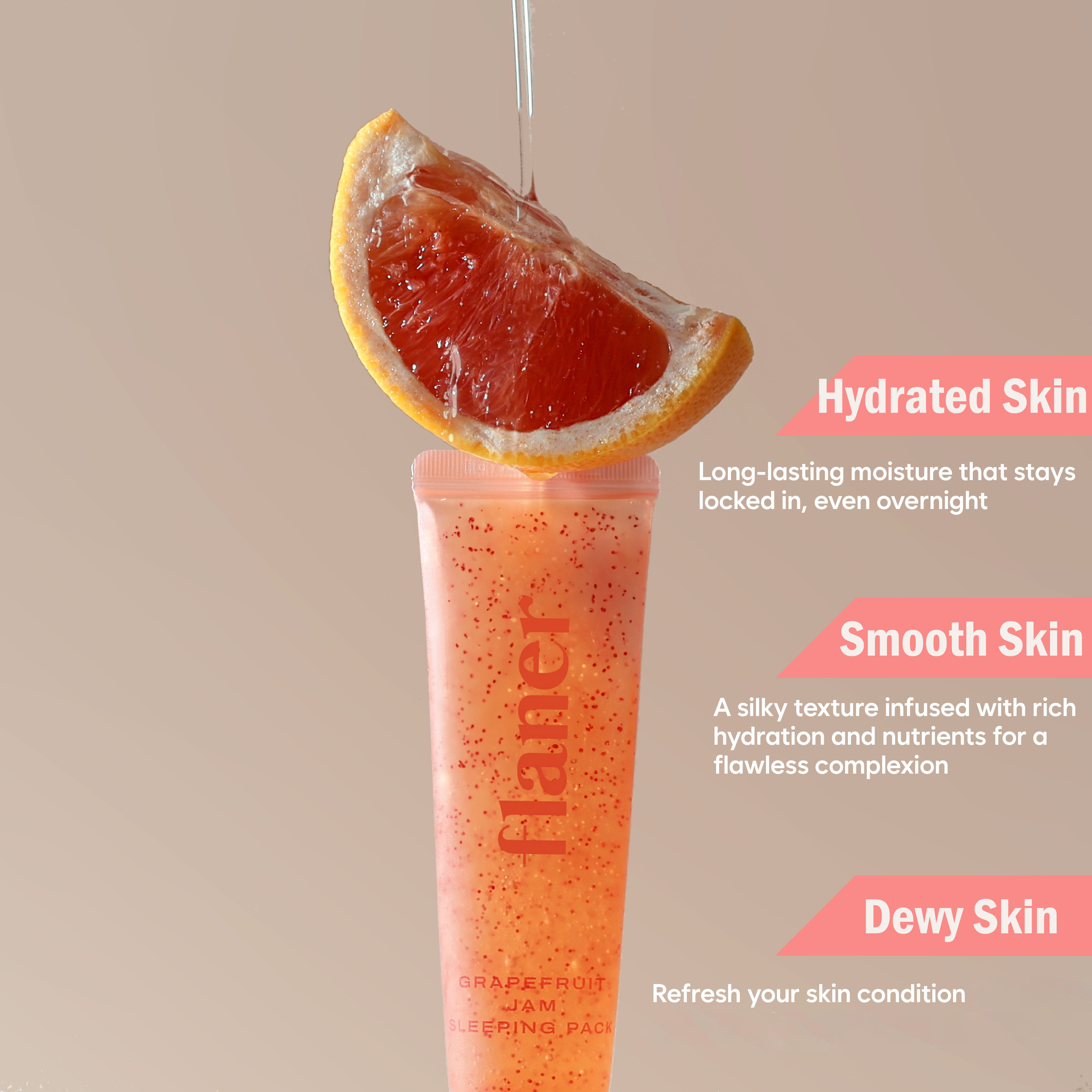 flaner Grapefruit Jam Sleeping Pack 2.02 fl. oz.(60ml) detail 1
