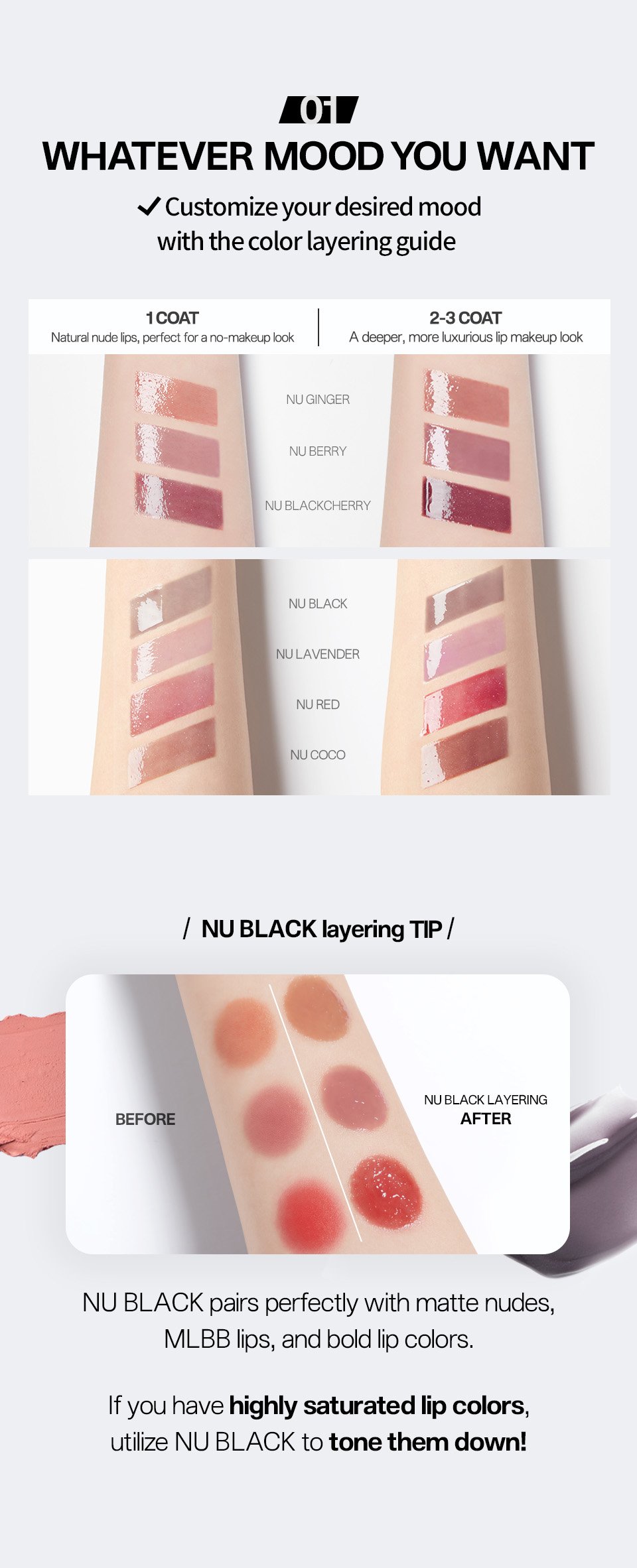 [4colors] TWO SLASH FOUR Glaze Lip Changer 0.095 oz.(2.7g) detail 4
