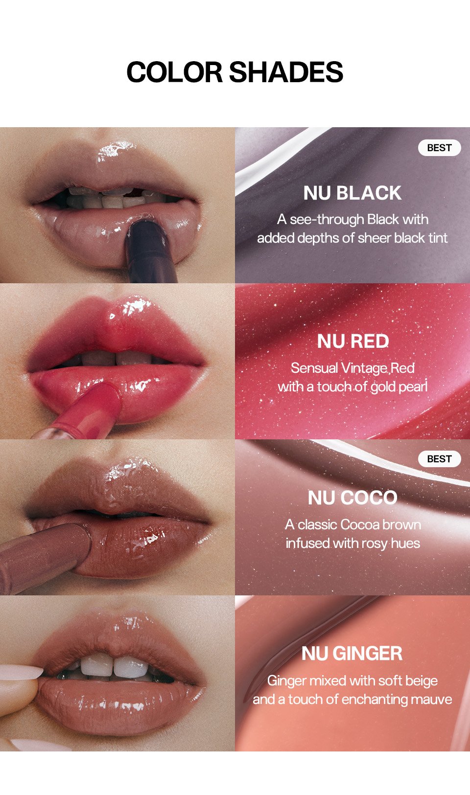 [4colors] TWO SLASH FOUR Glaze Lip Changer 0.095 oz.(2.7g) detail 1