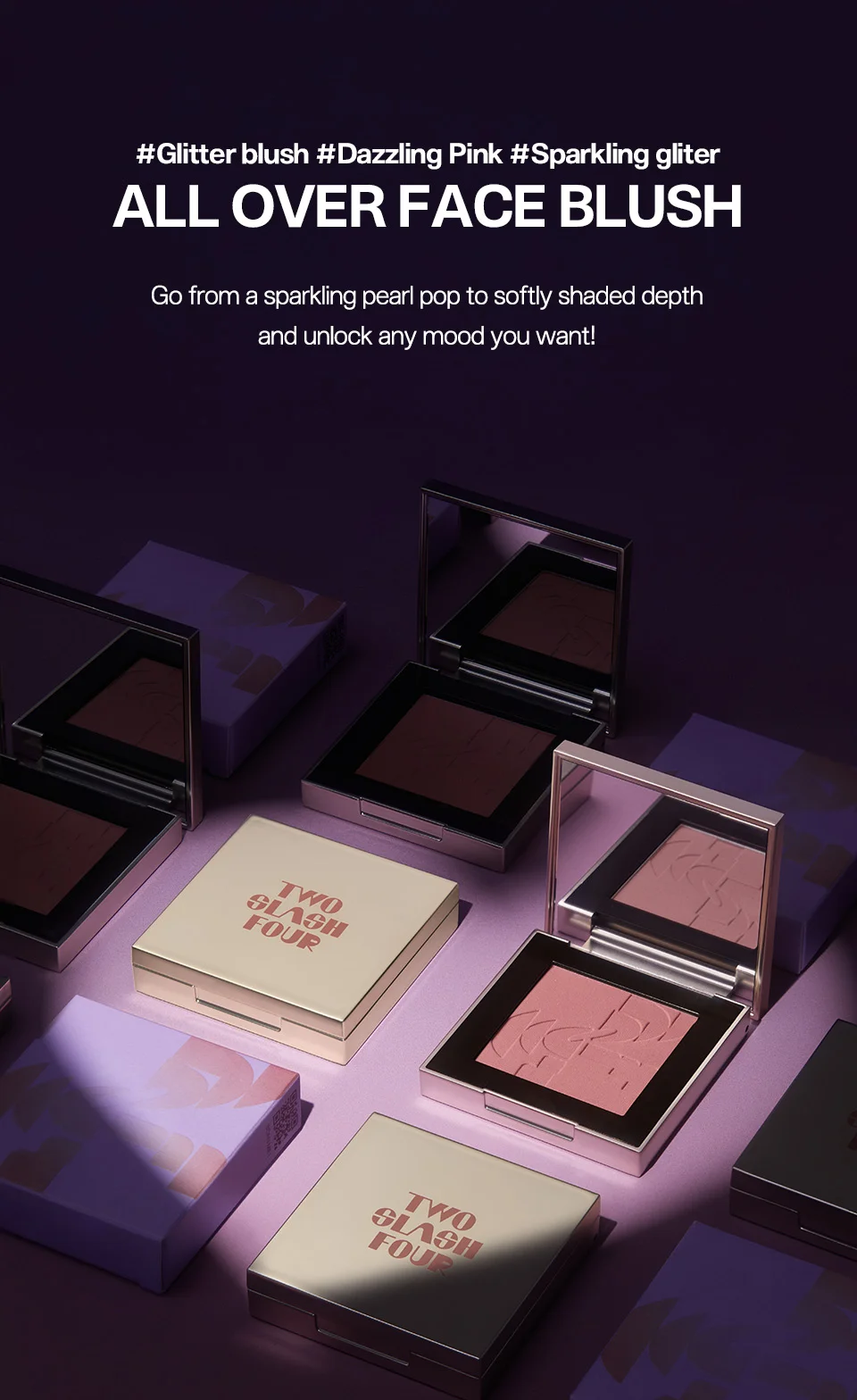 [6colors] TWO SLASH FOUR All Over Face Blush 0.19 oz.(5.5g) detail 2