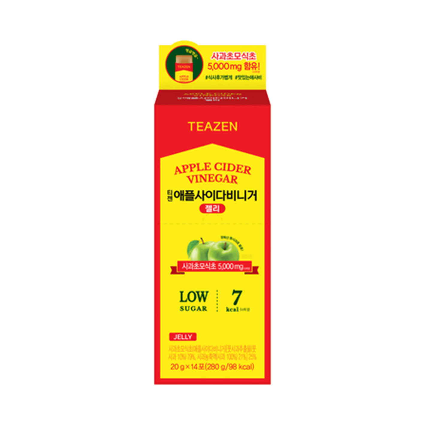 Teazen Apple Cider Vinegar Jelly 0.7 oz.(280g) x 14ea detail 1