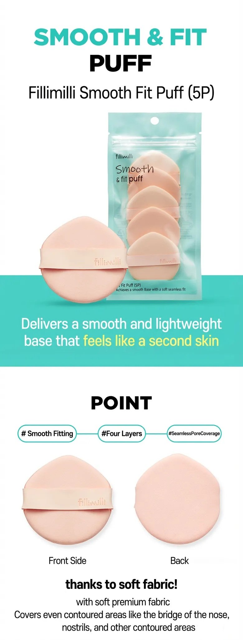Fillimilli Smooth & Fit Puff (5ea) detail 1