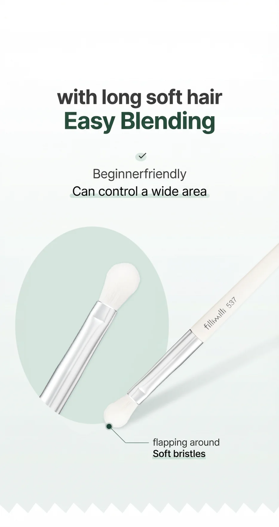 Fillimilli Base Blending Eyeshadow Brush 537 (1ea) detail 2