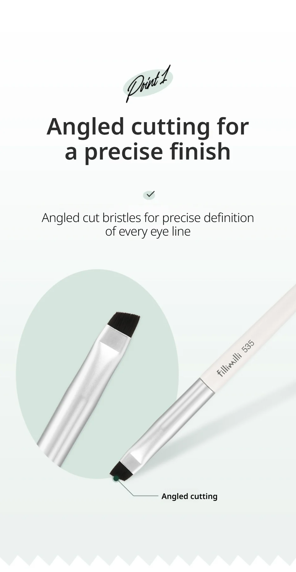 Fillimilli Angled Liner Brush 535 (1ea) detail 2