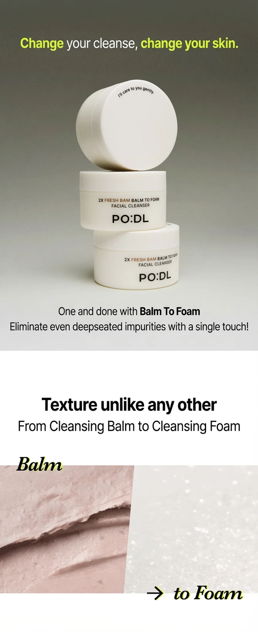 PODL 2x Fresh Bam Balm To Foam 4.39 fl. oz.(130ml) detail 1