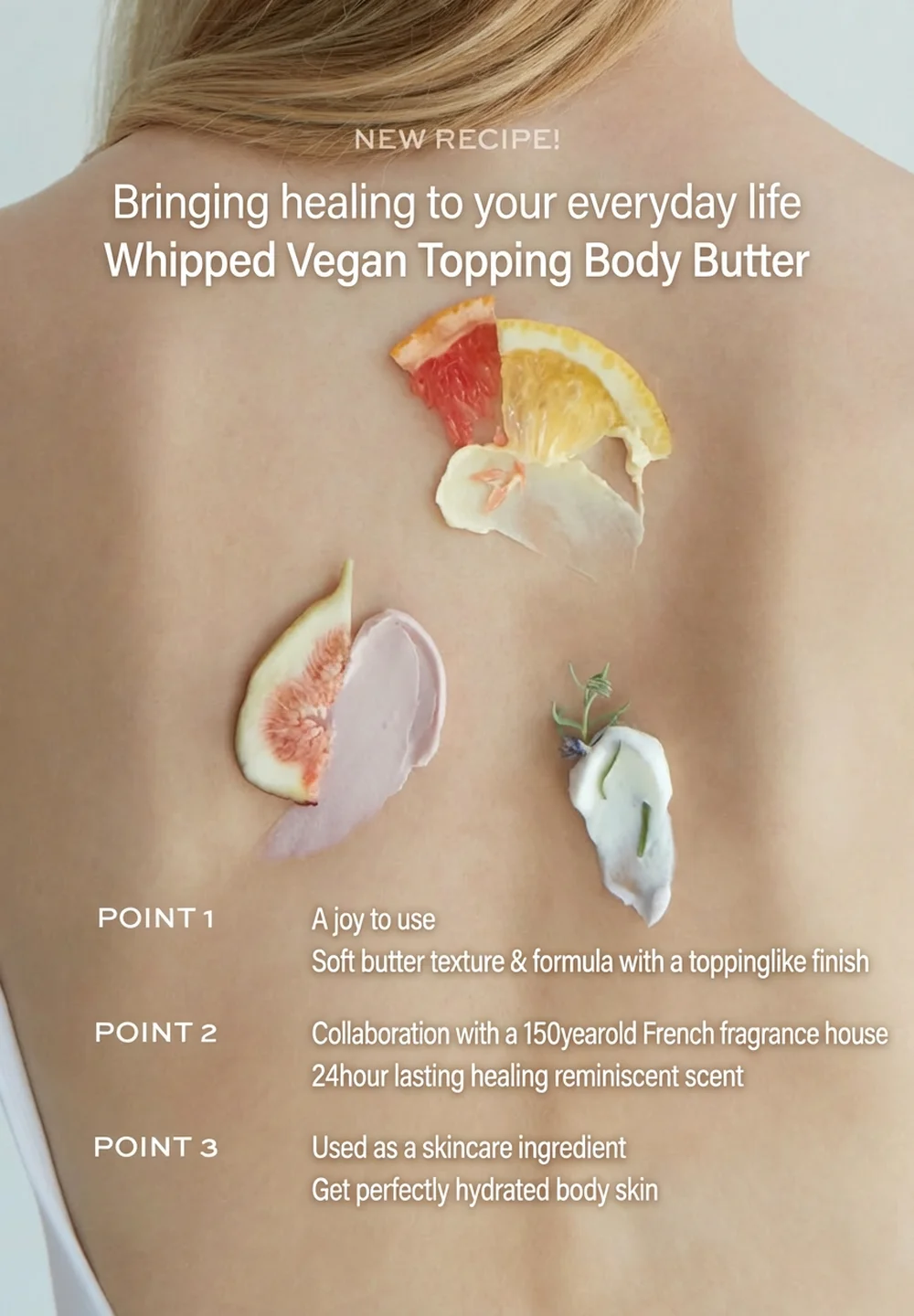 [3types] Whipped Vegan Topping Body Butter 6.7 oz.(190g) detail 1