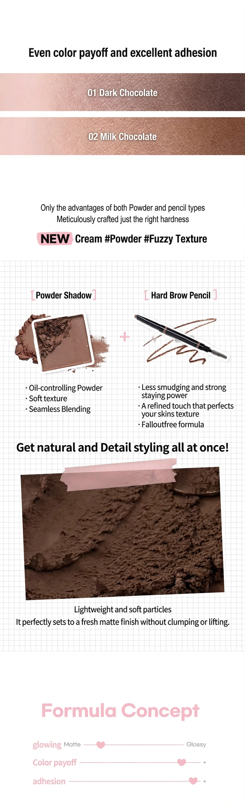 [2colors] AOU Pinpoint Eyebrow Balm 0.07 oz.(2g) detail 4