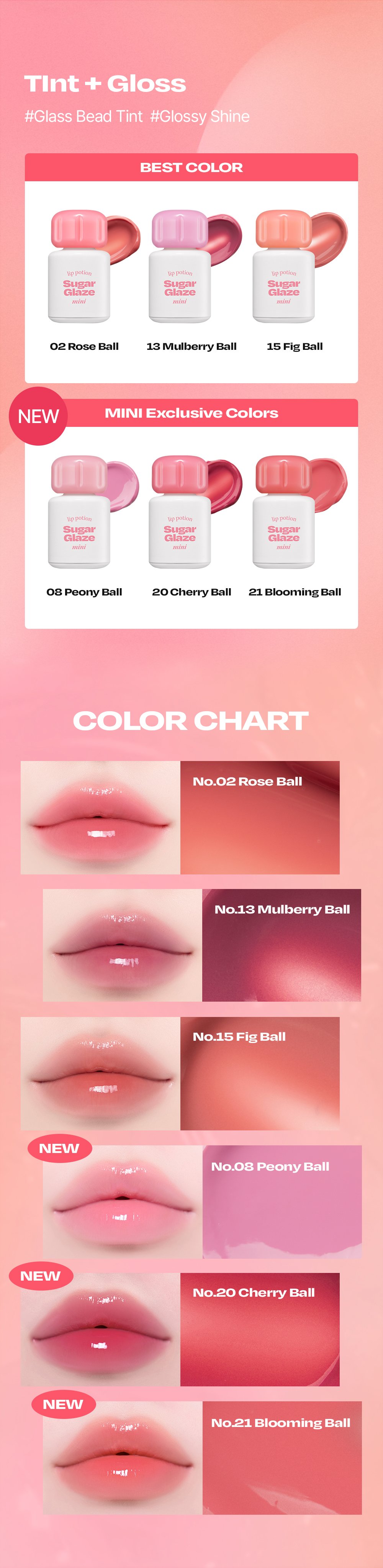 [6colors] alternativestereo Lip Potion Sugar Glaze Mini Lip Tint 0.13 fl. oz.(4ml) detail 9