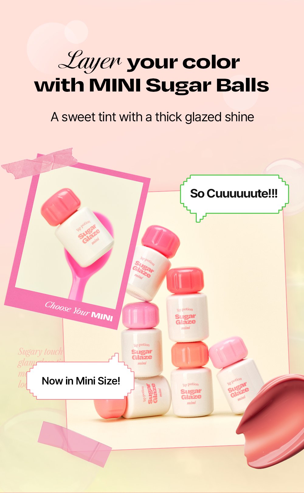 [6colors] alternativestereo Lip Potion Sugar Glaze Mini Lip Tint 0.13 fl. oz.(4ml) detail 2