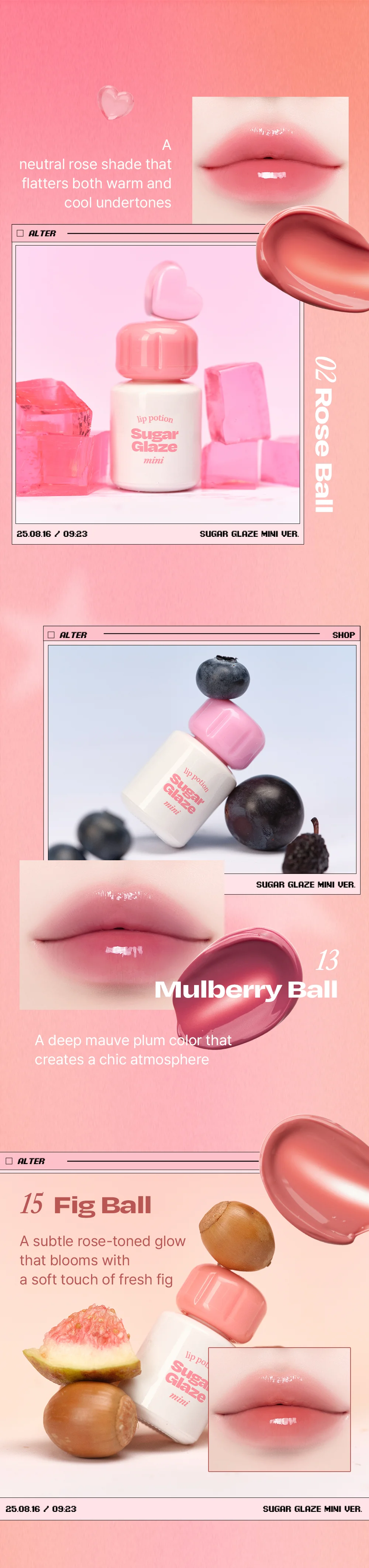 [6colors] alternativestereo Lip Potion Sugar Glaze Mini Lip Tint 0.13 fl. oz.(4ml) detail 4