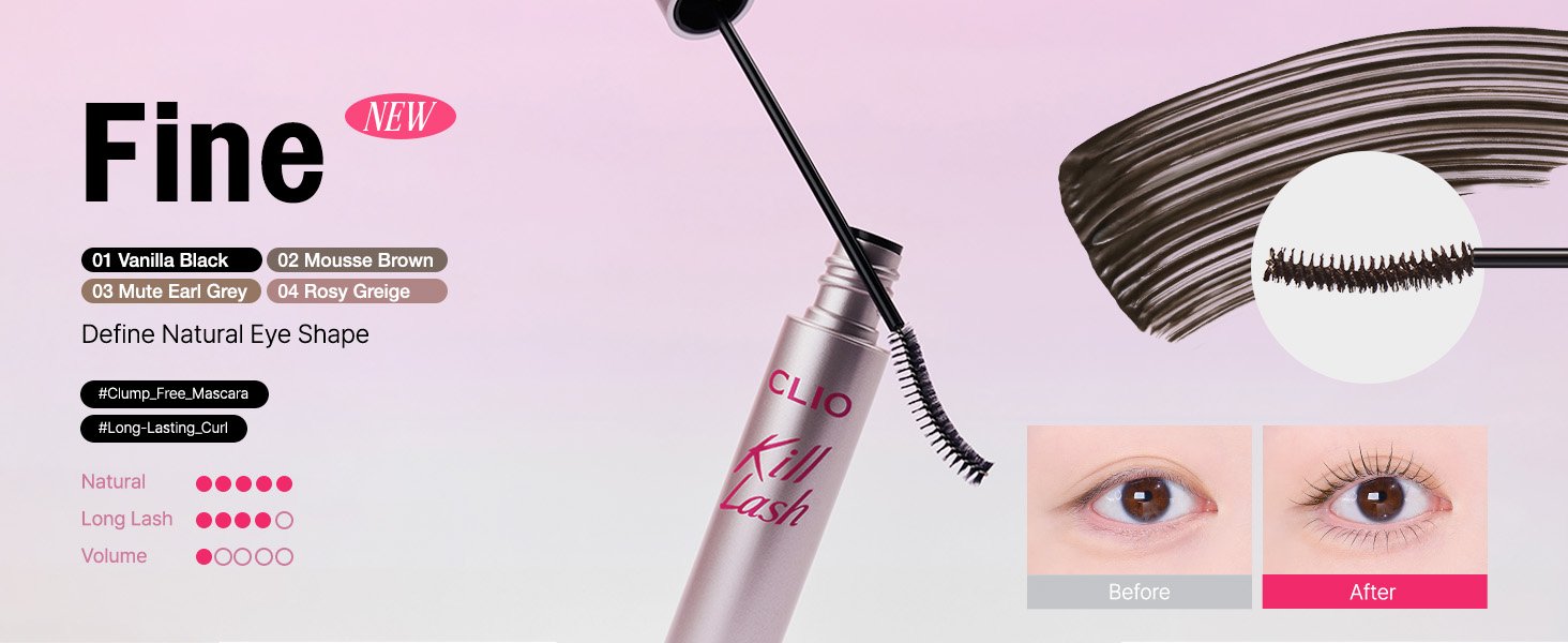 [2colors] CLIO Kill Lash Superproof Mascara Fine 0.22 oz.(6.5g) detail 7