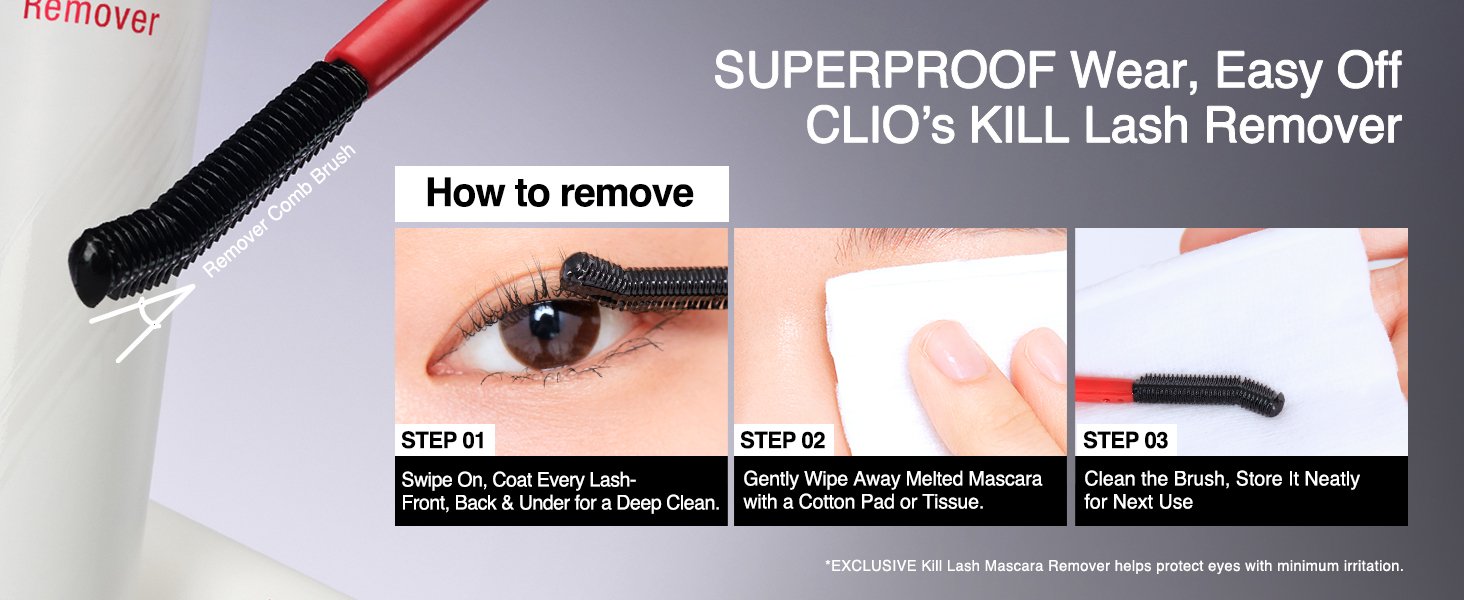[2colors] CLIO Kill Lash Superproof Mascara Fine 0.22 oz.(6.5g) detail 8