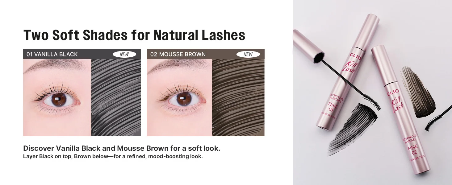 [2colors] CLIO Kill Lash Superproof Mascara Fine 0.22 oz.(6.5g) detail 5