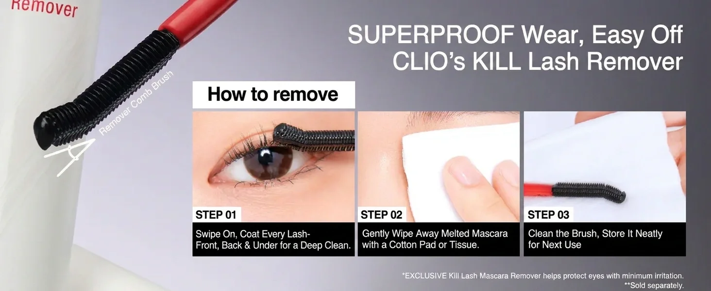 [2colors] CLIO Kill Lash Superproof Mascara Fine 0.22 oz.(6.5g) detail 8