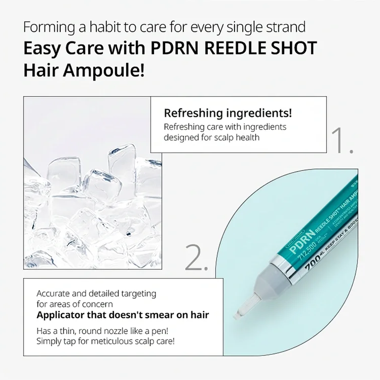 VT PDRN Reedle Shot Hair Ampoule 700dl 0.50 fl. oz.(15ml) detail 2
