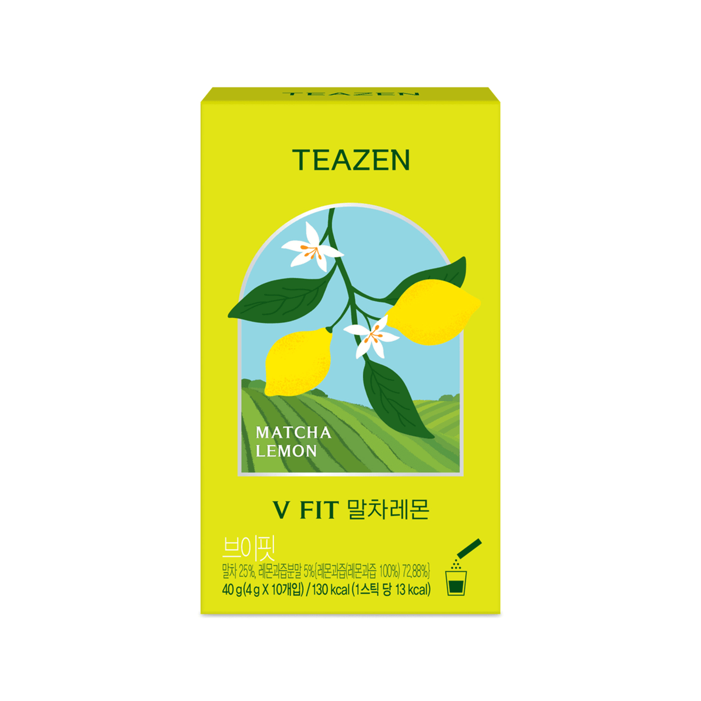 Teazen V Fit Matcha Lemon 1.41 oz.(40g) x 10ea detail 1