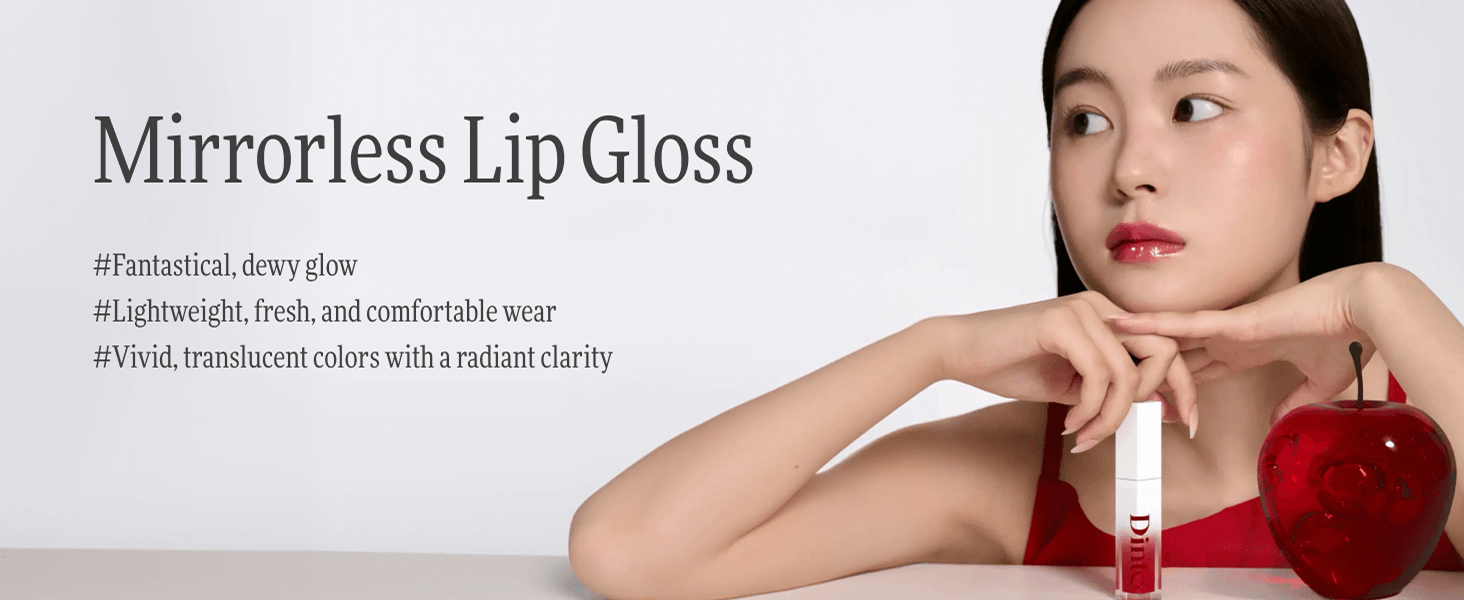 [10colors] Dinto (snow White Collection) Mirrorless Lip Oil Gloss 0.13 fl. oz.(4ml) detail 1