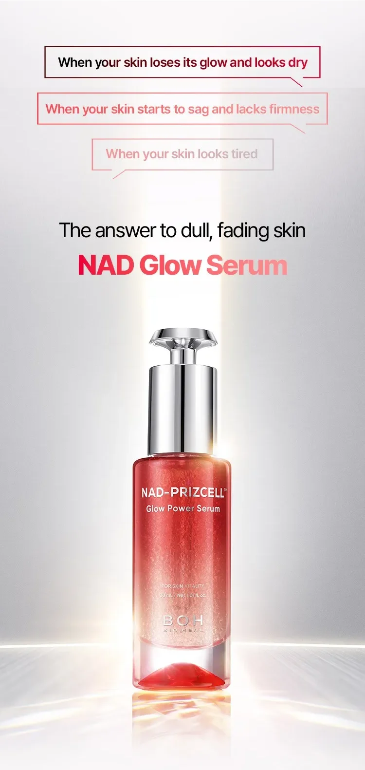 BIOHEAL BOH NAD-Prizcell Glow Power Serum 1.01 fl. oz.(30ml) detail 2