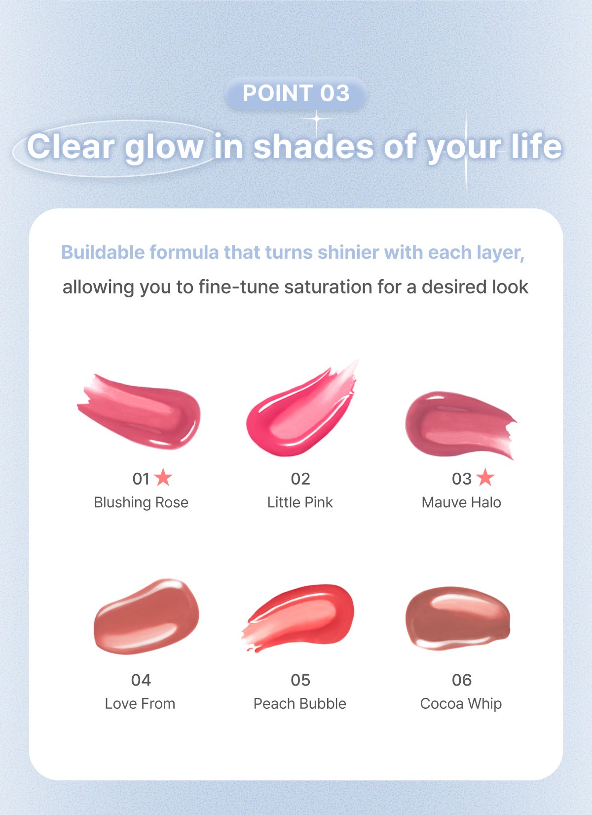 [6colors] GLINT Melting Lip & Cheek 0.12 oz.(3.5g) detail 4