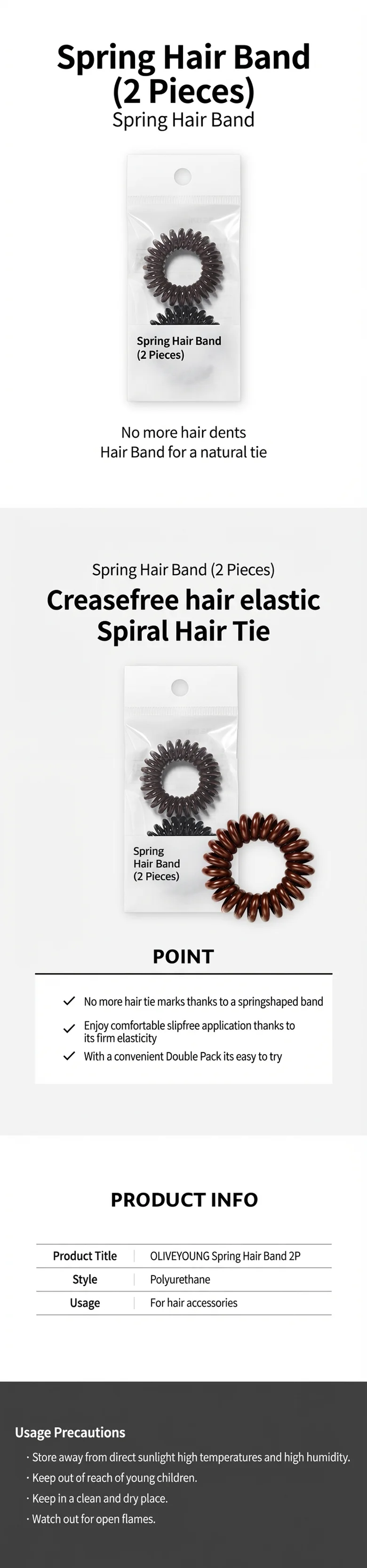 OLIVEYOUNG Spring Hair Band (2ea) detail 1