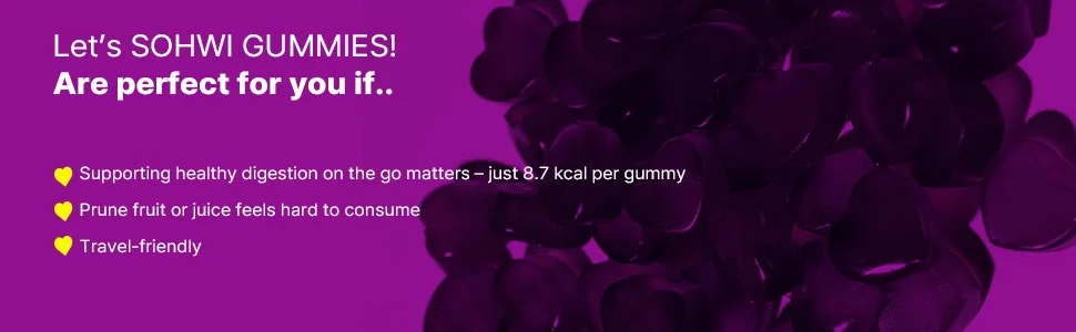 Sohwi Steady Booster Apple Cider Prune Gummies 3.17 oz.(90g) detail 4