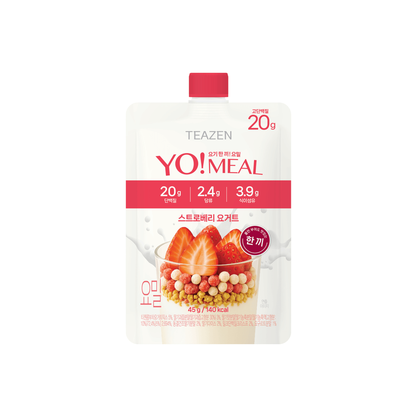 Teazen Yo Meal Strawberry Yogurt Protein Powder 1.59 oz.(45g) detail 1