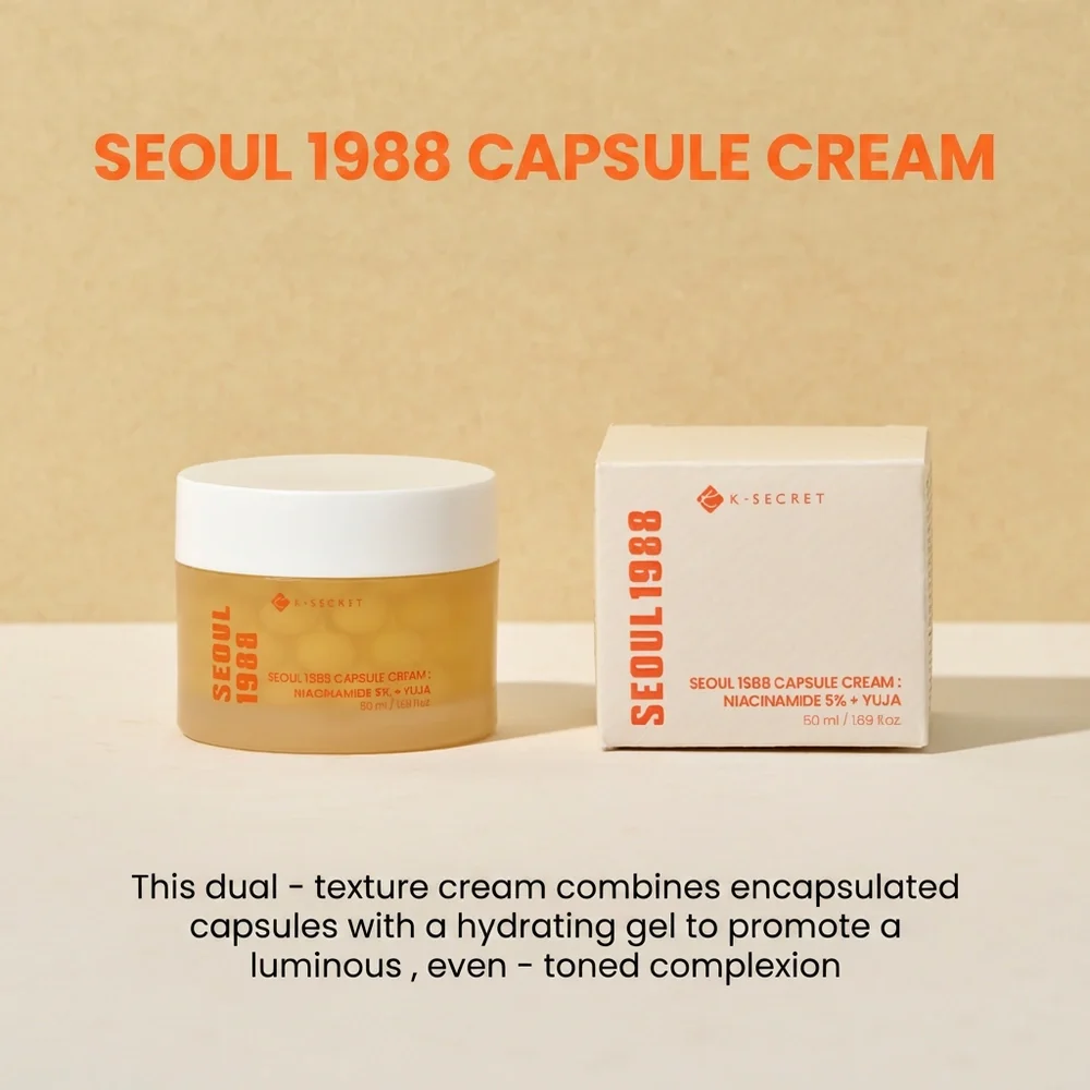 K-SECRET Seoul 1988 Capsule Cream : Niacinamide 5% + Yuja 1.69 fl. oz.(50ml) detail 1